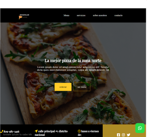 pagina web moderna para restaurante